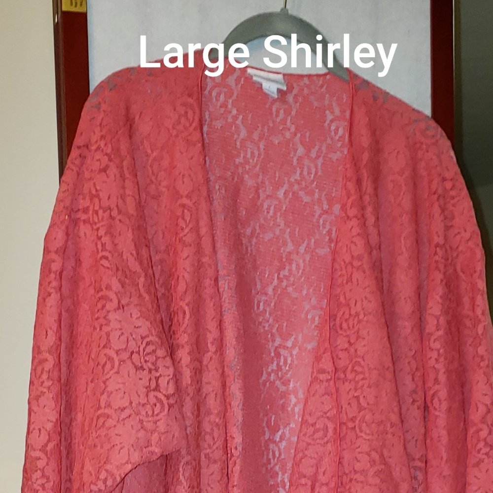 NWT Coral Lace Lularoe Shirley Kimono Large
